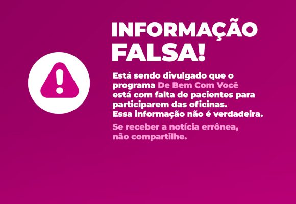 Nota de esclarecimento sobre notícia falsa Nota de esclarecimento sobre notícia falsa